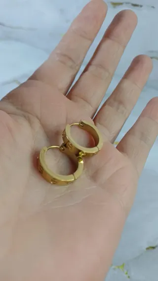 Pendientes Aro Chapado Oro 18k