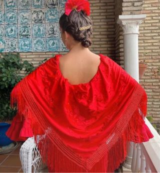 Mantoncillo Flamenco Rojo