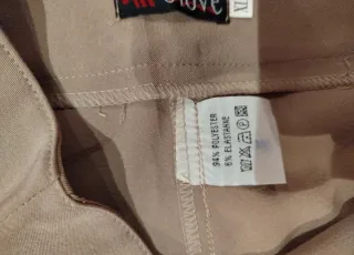 Pantalones campana beige con cordones