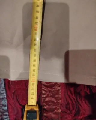 Pantalones campana beige con cordones