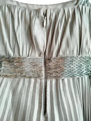 Vestido Fiesta Seda Purificación García Gris