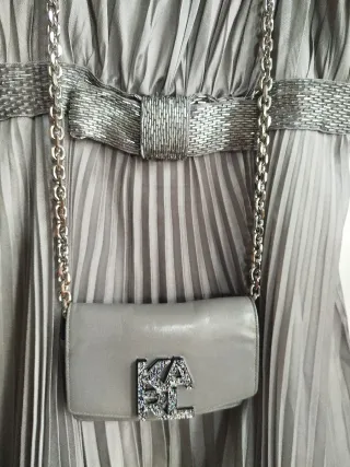 Vestido Fiesta Seda Purificación García Gris