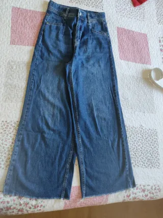 Pantalón vaquero ancho azul