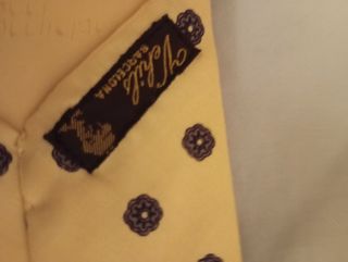 Corbata de seda natural Vehils Beige/Marrón