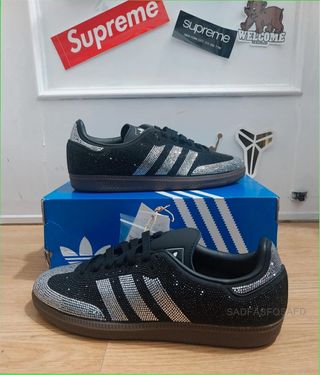 Adidas Samba OG Glitter Negro/Plata Talla 39