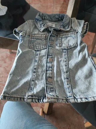 Vestido tejano 0/3 meses