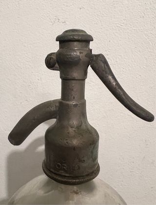 Sifone Vetro Vintage Metallo