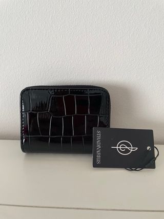 Monedero Stradivarius negro tarjetero