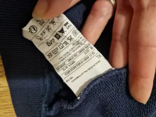 Felpa Benetton blu farfalle glitter t.10-11