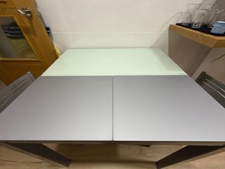 Mesa Cocina Cristal Templado Extensible