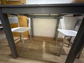 Mesa Cocina Cristal Templado Extensible