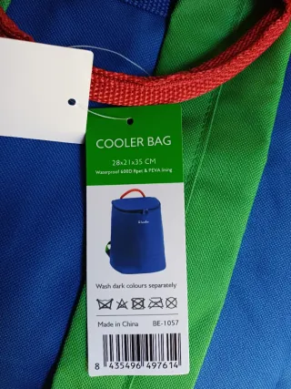 Bolsa Benetton azul y plateada