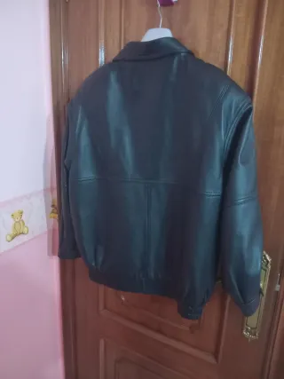 Cazadora Piel Hombre Negra