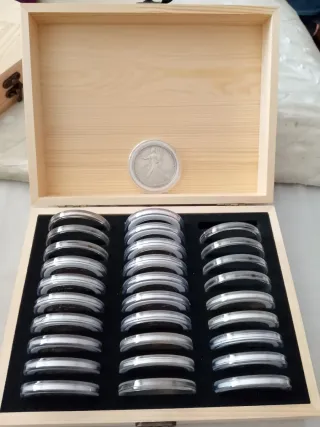 Caja Madera para Onzas de Plata