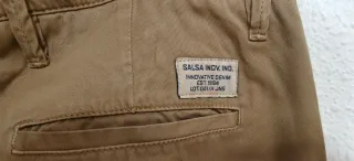 Pantalones Chinos Salsa Jeans W33 L34 Beige