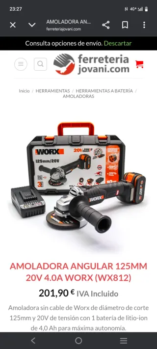 Radial Worx 125mm 20V WX812