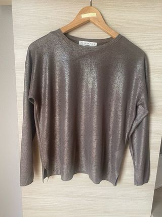 Jersey marrón con lurex