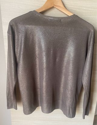 Jersey marrón con lurex