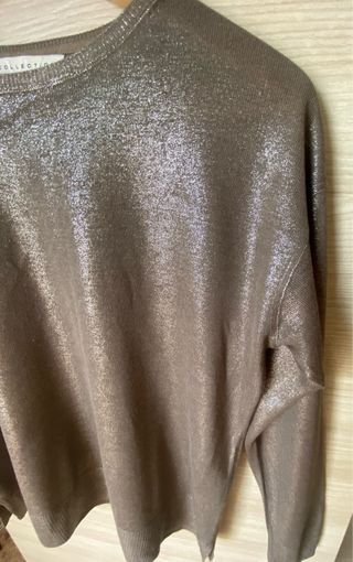 Jersey marrón con lurex