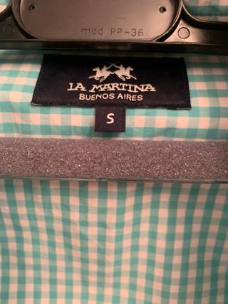 Camisa La Martina cuadros verde/blanco Talla S