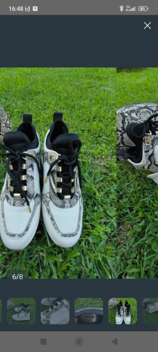 Zapatillas Michael Kors Blancas y Doradas