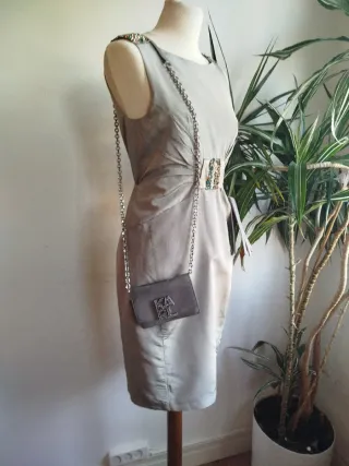 Vestido Tintoreto Gris-Talla M