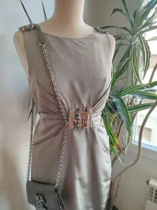 Vestido Tintoreto Gris-Talla M