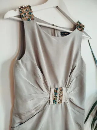 Vestido Tintoreto Gris-Talla M