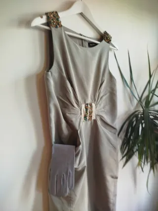 Vestido Tintoreto Gris-Talla M