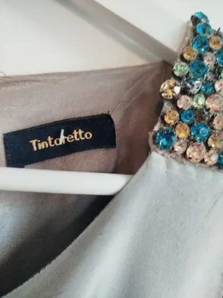 Vestido Tintoreto Gris-Talla M