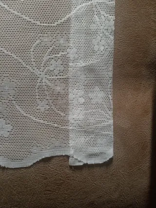 Visillos de encaje blanco