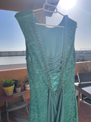 Vestido de fiesta verde