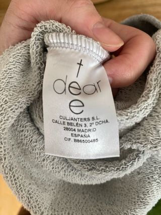 Sudadera Dear Tee gris mensaje