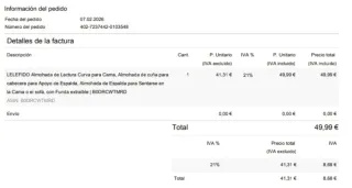 Cojín lectura ortopédico,sin usar, de alta calidad