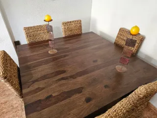 Conjunto Muebles Salón Madera Oscura