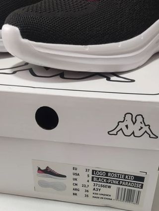 Zapatillas Kappa Negras y Rosas