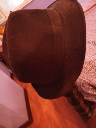 Sombrero Marrón  de Ante tipo Gángster de pelicula