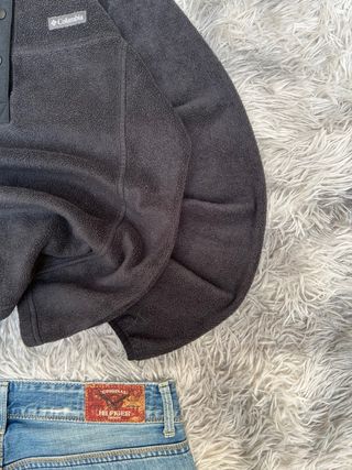 Forro Polar Columbia Negro y Blanco