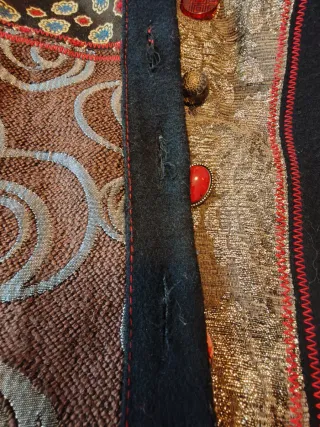 Abrigo Desigual Multicolor Negro