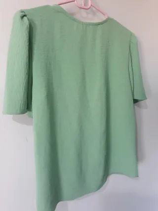 Blusa fluida casual verde