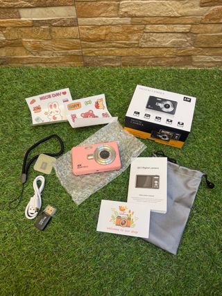 Cámara Digital Q12 Rosa 4K