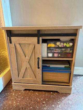 Mueble auxiliar madera y metal