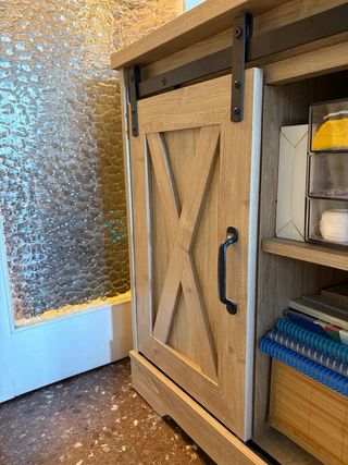 Mueble auxiliar madera y metal