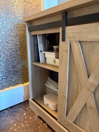 Mueble auxiliar madera y metal