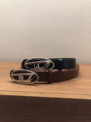 Set 2 cinture Diesel marrone e nera