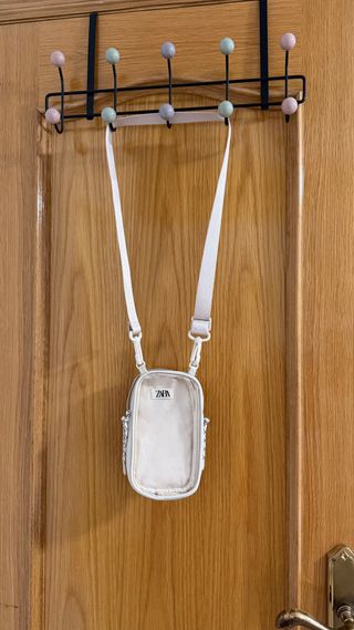 Bolso Zara transparente beige