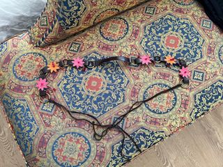 Cinturón Oilily flores naranja y rosa