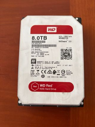 Disco Duro WD Red 8TB NAS WD80EFZX