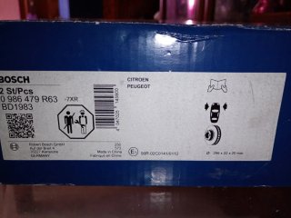 Discos de Freno Citroen, Peugeot,Bosch
