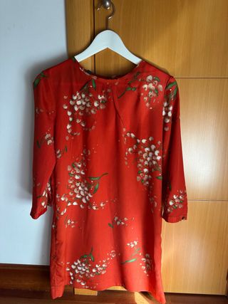 Vestido Mango Talla XS Estampado Floral
